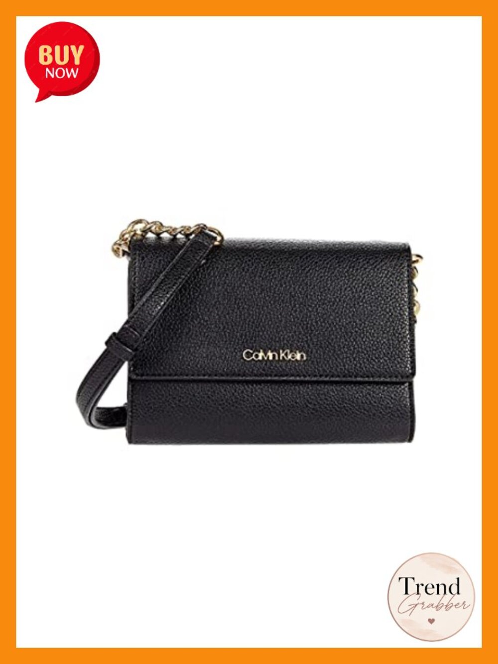 Calvin Klein Key Item Novelty Organizational Crossbody Chain Strap